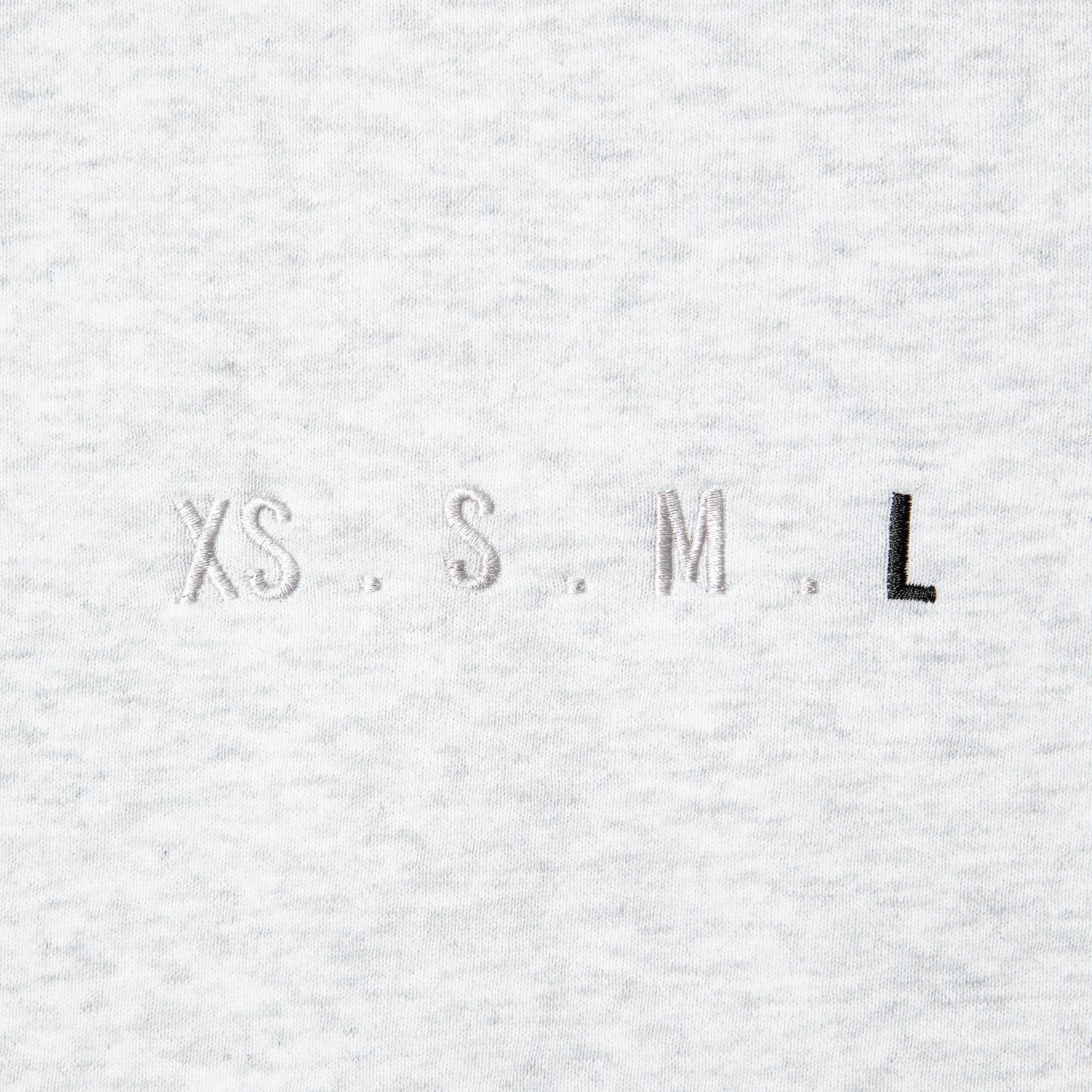 XS.S.M.L Embroidery Hoodie ASH GREY L