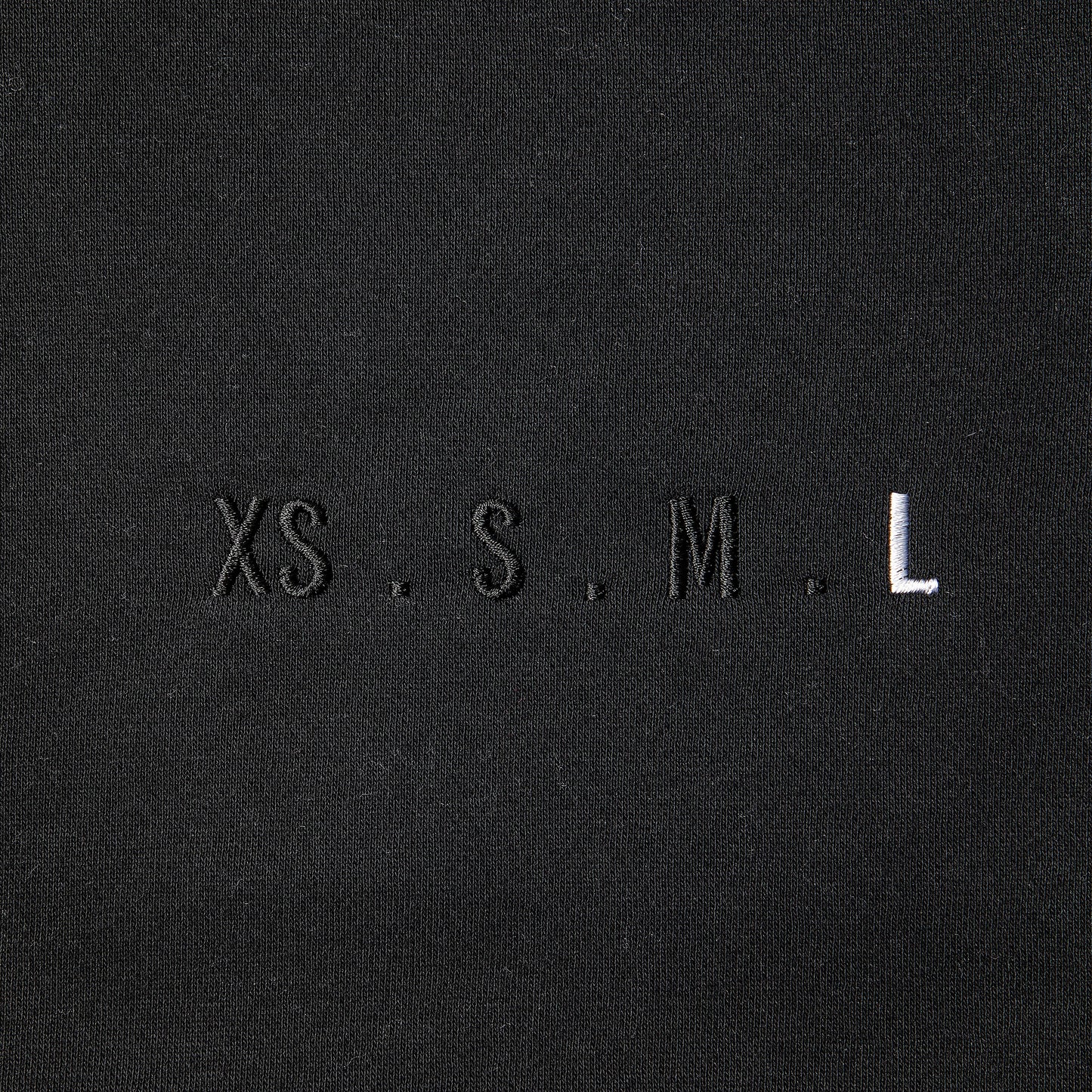 XS.S.M.L Embroidery Hoodie BLACK L