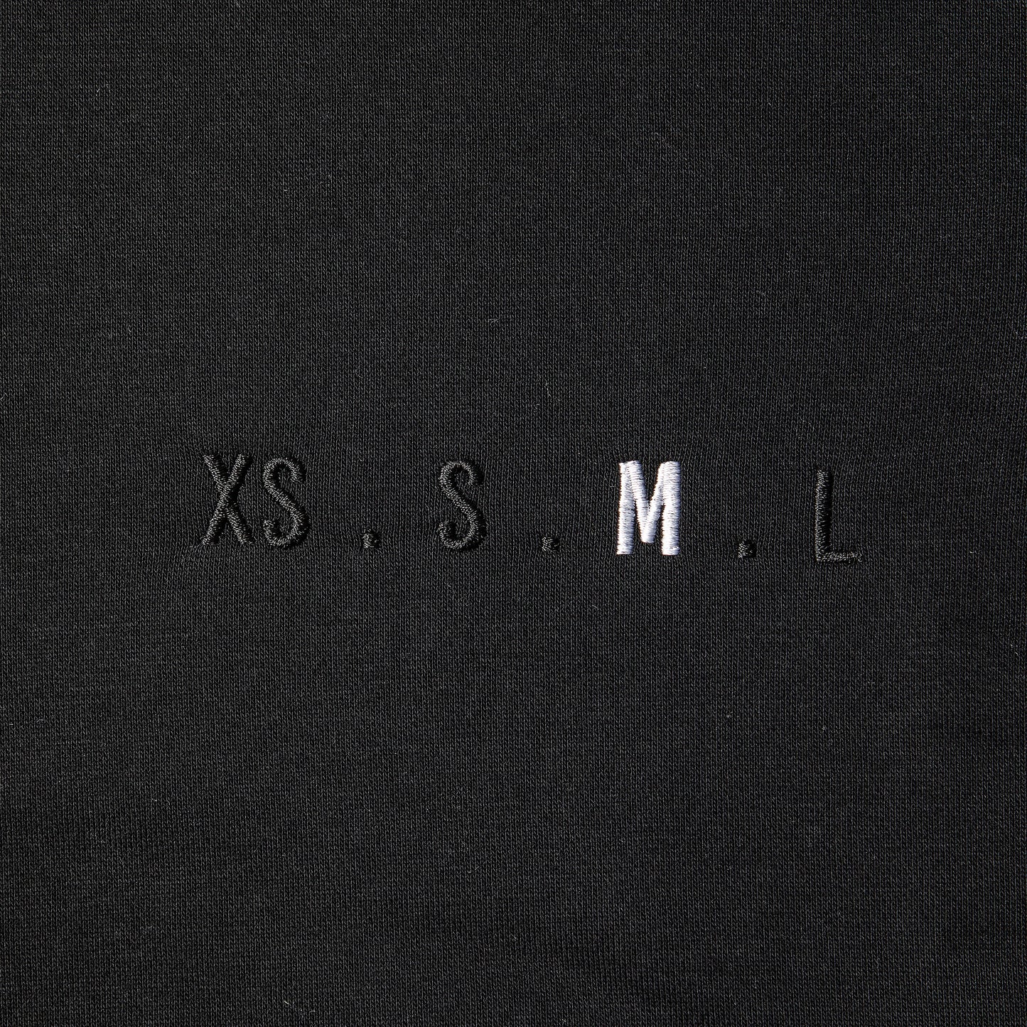 XS.S.M.L Embroidery Hoodie BLACK M