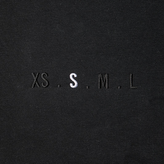 XS.S.M.L Embroidery Hoodie BLACK S