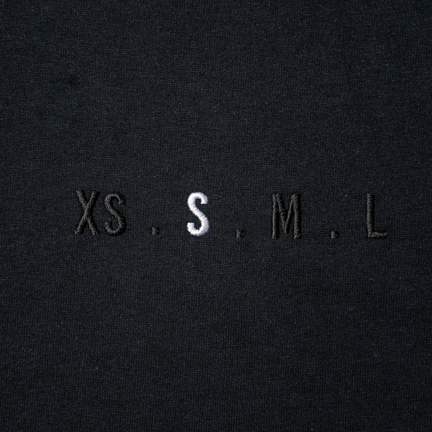 XS.S.M.L Embroidery T-Shirt BLACK S