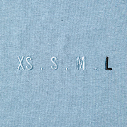 XS.S.M.L Embroidery T-Shirt BLUE L
