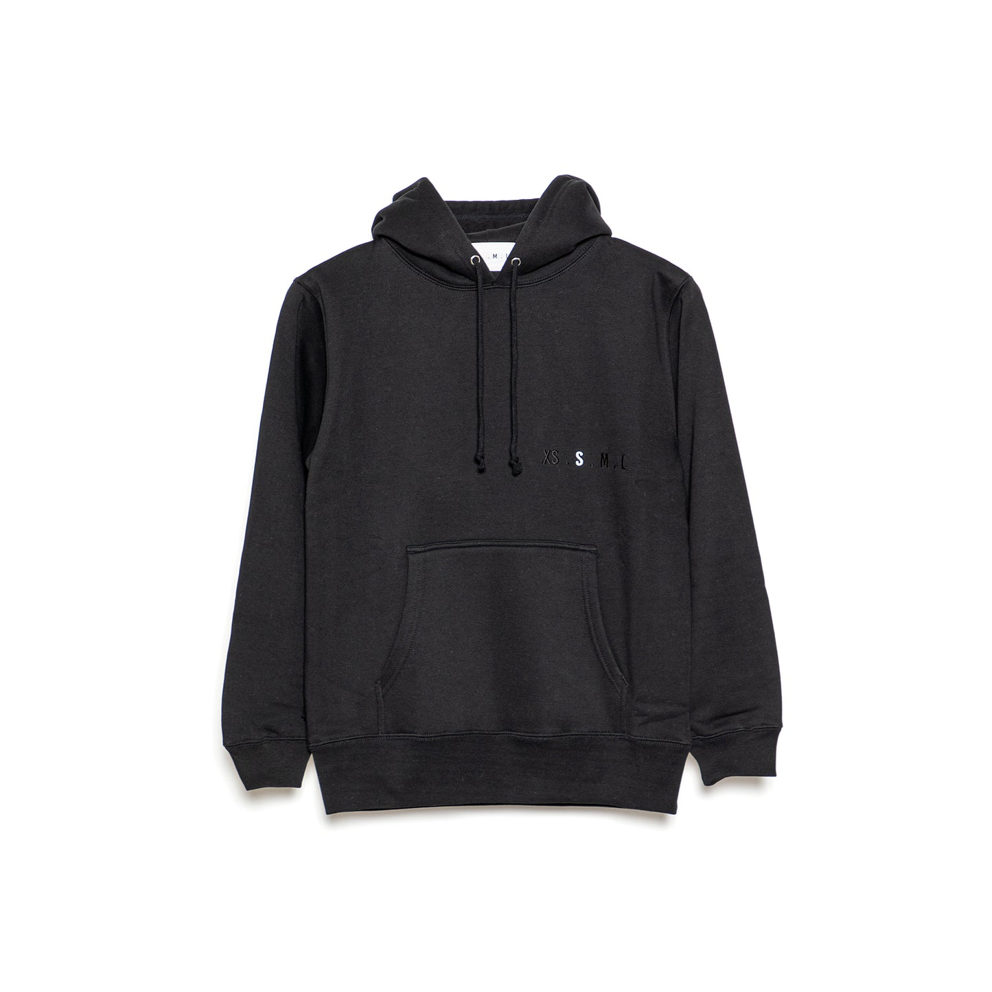 XS.S.M.L Embroidery Hoodie BLACK S