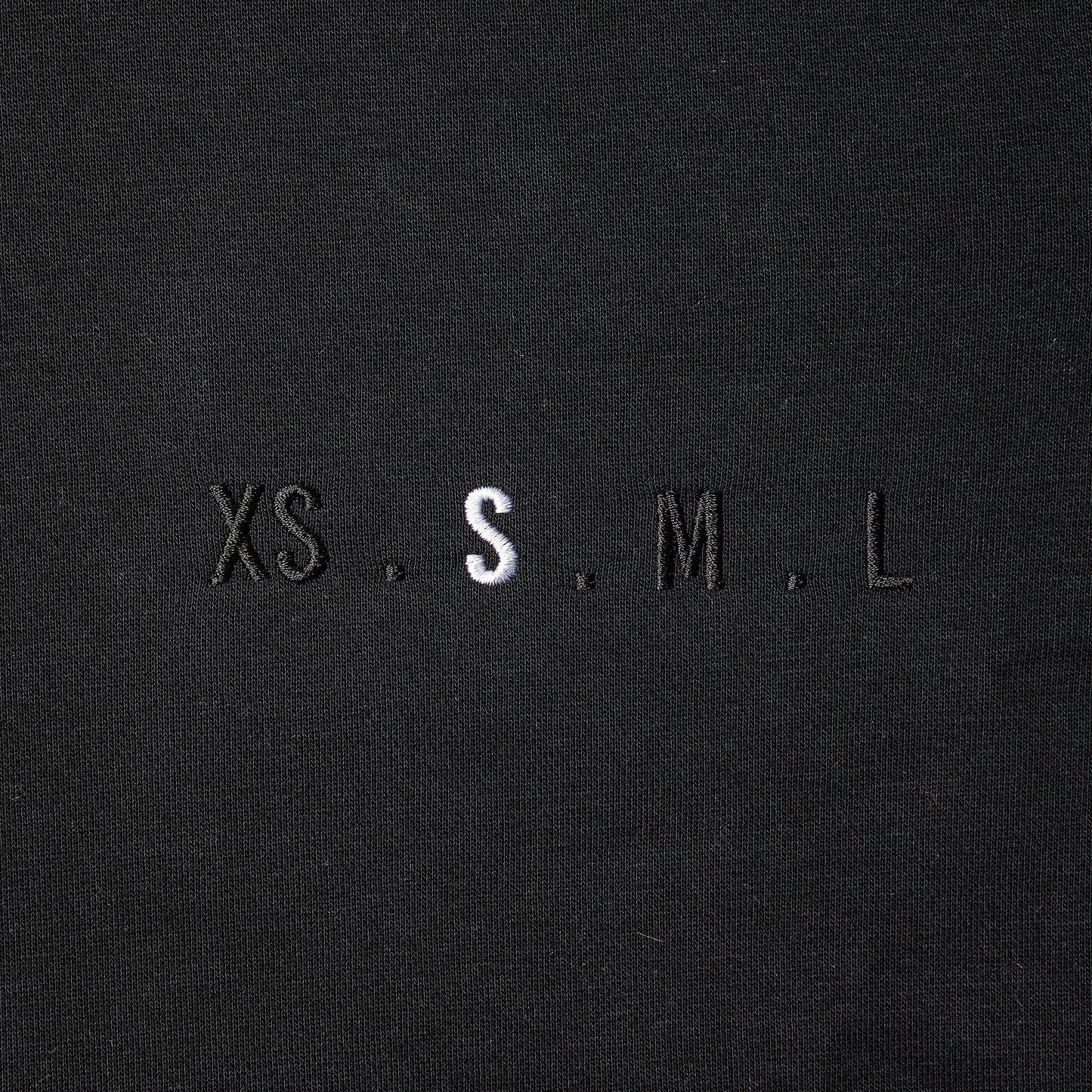 XS.S.M.L Embroidery Hoodie BLACK S