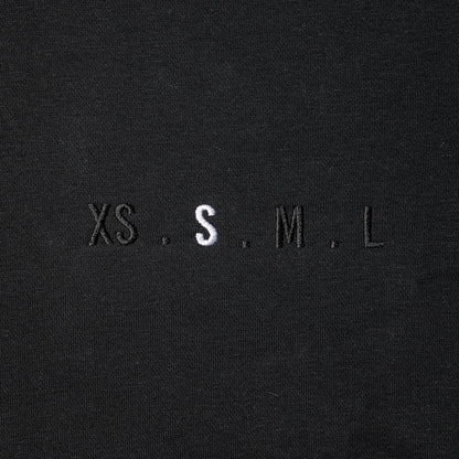 XS.S.M.L Embroidery Hoodie BLACK S