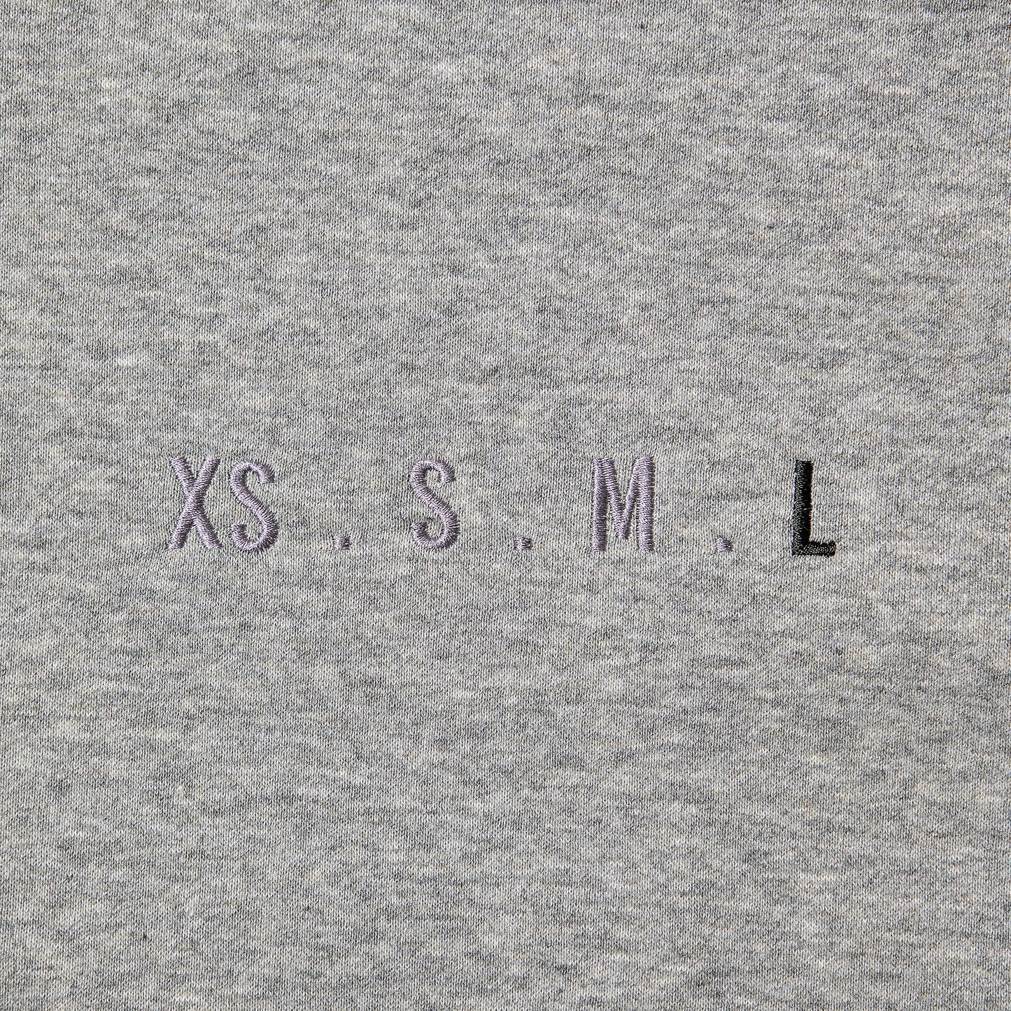 XS.S.M.L Embroidery Hoodie GREY L