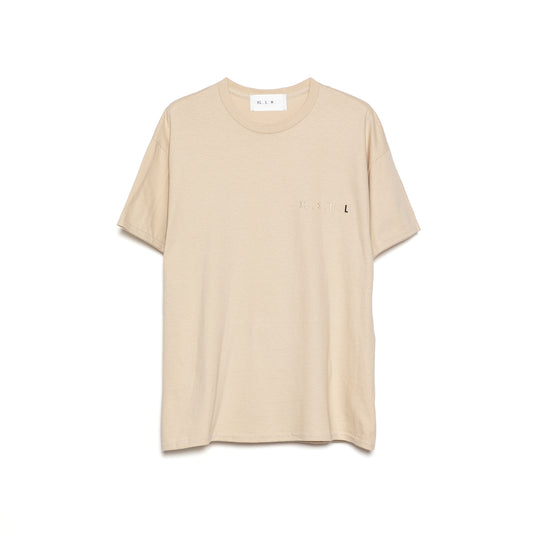 XS.S.M.L Embroidery T-Shirt BEIGE L