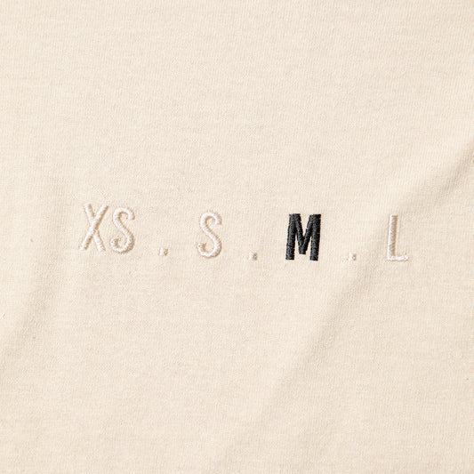 XS.S.M.L Embroidery T-Shirt BEIGE M