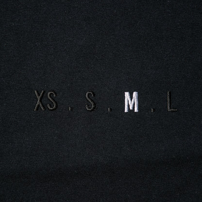 XS.S.M.L Embroidery T-Shirt BLACK M