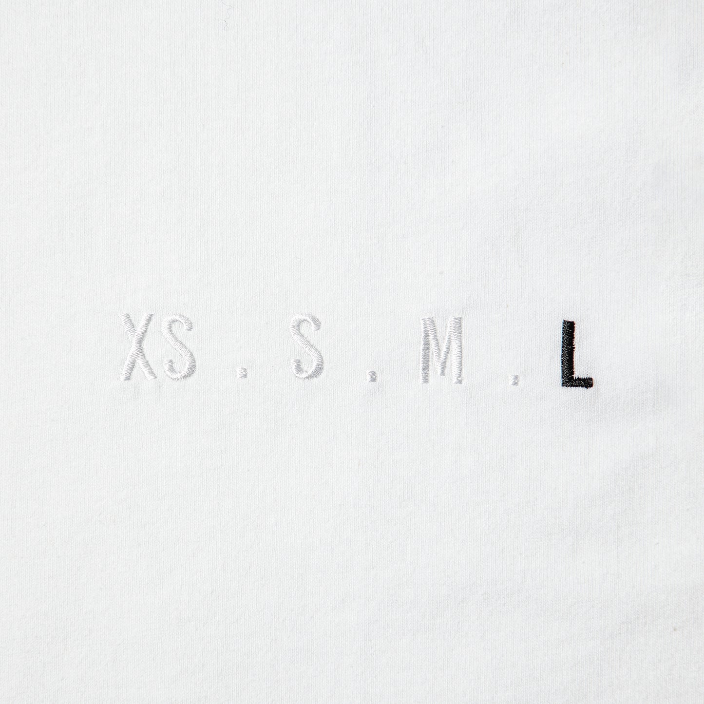 XS.S.M.L Embroidery T-Shirt WHITE L